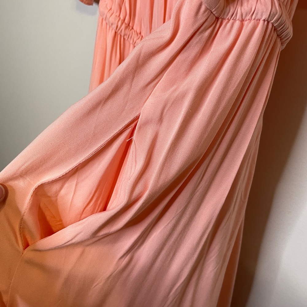 TORRID Peachy Pink Tie Waist Midi Dress - Picture 9 of 11